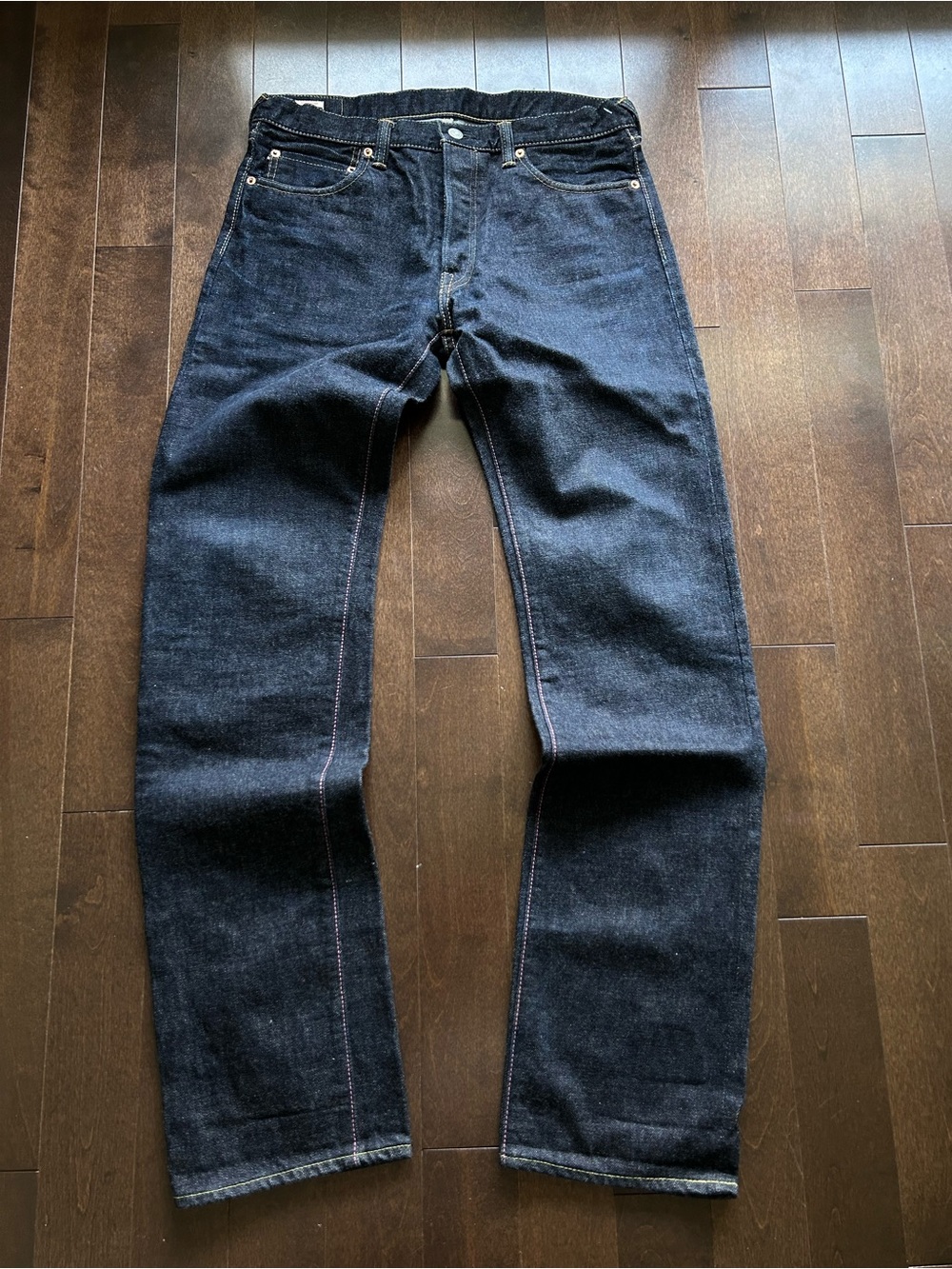 Momotaro Lot 0705SP Japanese Selvedge Raw Denim Indigo Straight Leg Jeans - Picture 3 of 15